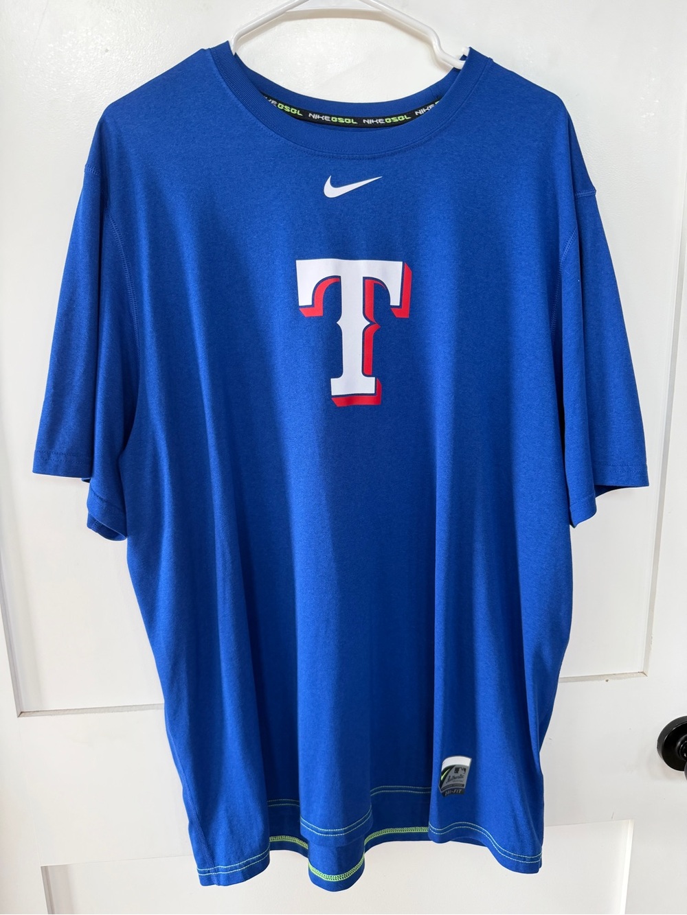 Nike Dri-FIT Men's Texas Rangers Blue Short Sleeve Performance Tee XL